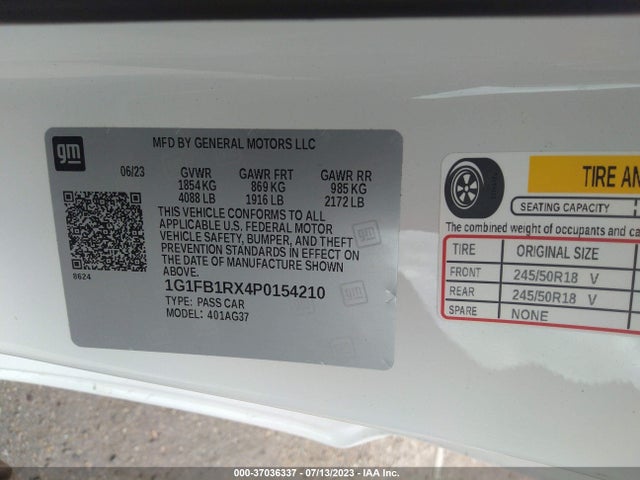 Chevrolet Camaro 1ls 2023 1G1FB1RX4P0154210 Image 9