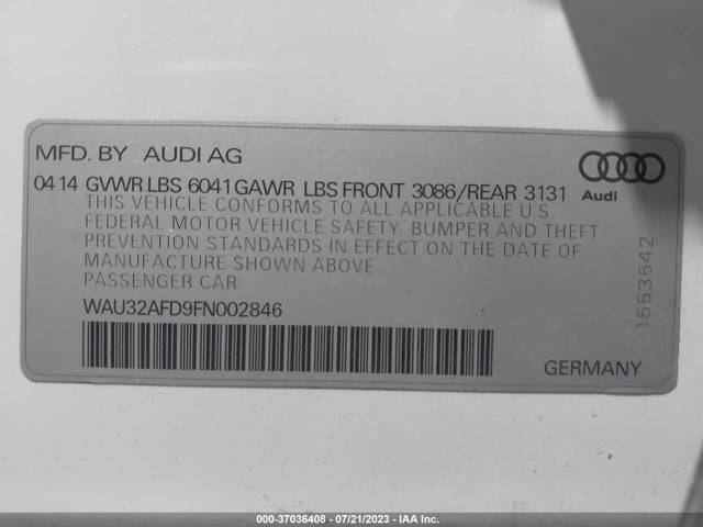 WAU32AFD9FN002846 Audi A8 L 4.0t