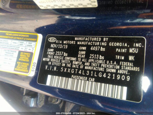 5XXGT4L31LG421909 KIA Optima Lx