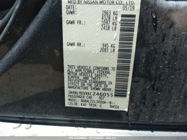 1N4BL4EVXKC246055 Nissan Altima 2.5 Sl