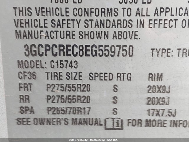 Chevrolet Silverado 1500 Lt 2014 3GCPCREC8EG559750 Image 16