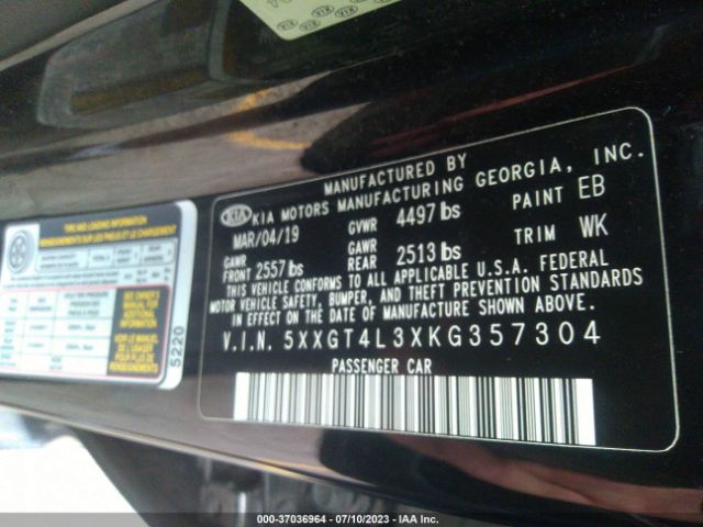 5XXGT4L3XKG357304 KIA Optima Lx