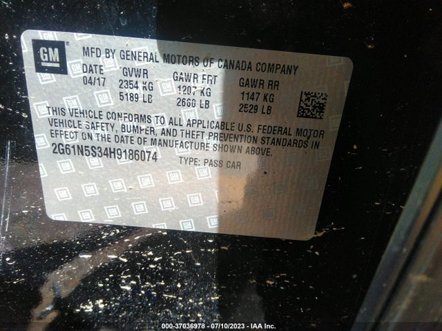 2G61N5S34H9186074 Cadillac XTS LUXURY