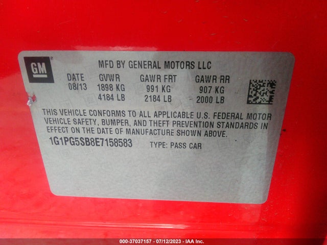 Chevrolet CRUZE LTZ 2014 1G1PG5SB8E7158583 Image 15