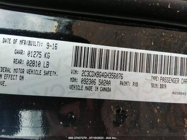 Dodge Charger Se 2016 2C3CDXBG4GH356076 Image 9