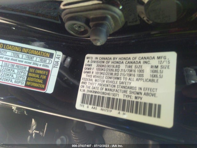 Honda CR-V LX 2016 2HKRM4H38GH615071 Image 9