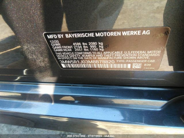 3MW5R1J03M8B78820 BMW 3 Series 330i
