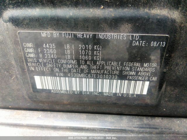 4S3BMBC67E3010233 Subaru Legacy 2.5i Premium