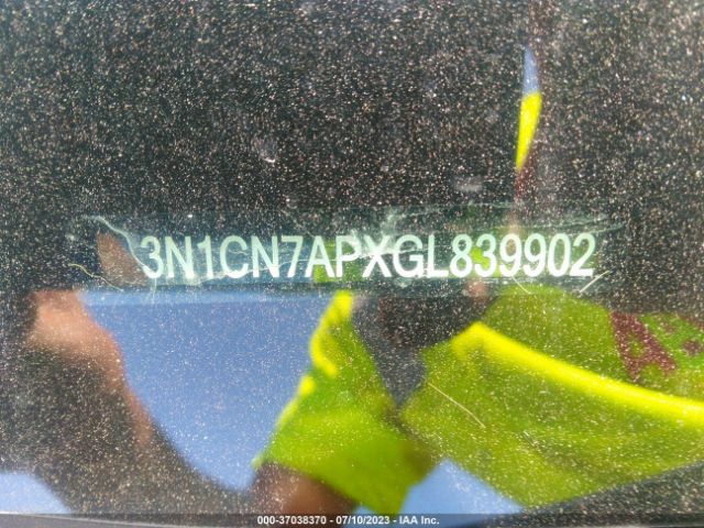 3N1CN7APXGL839902 Nissan Versa Sl