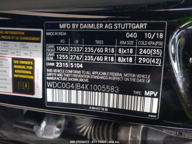 WDC0G4JB4K1005583 Mercedes-Benz Glc Glc 300