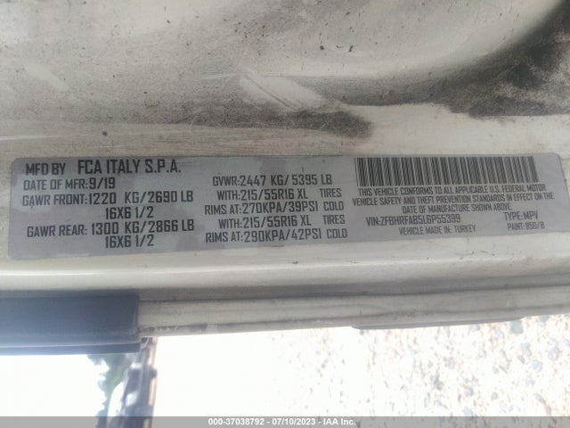 2020 Ram Promaster City, VIN: ZFBHRFAB5L6P55399