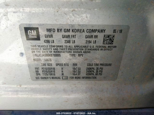 KL4CJASB6KB700895 Buick Encore Preferred