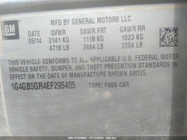 1G4GB5GR4EF295405 Buick Lacrosse Leather