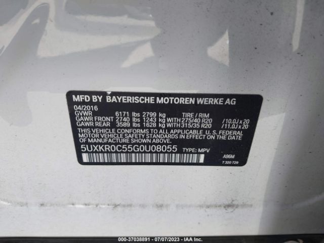 5UXKR0C55G0U08055 BMW X5 Xdrive35i