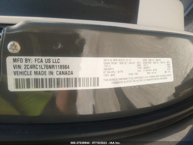 Chrysler Pacifica Hybrid Touring L 2022 2C4RC1L76NR118984 Image 16