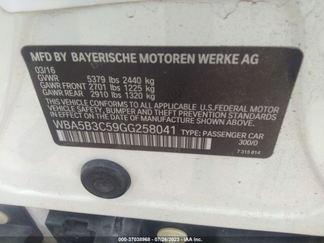 WBA5B3C59GG258041 BMW 5 Series 535i Xdrive