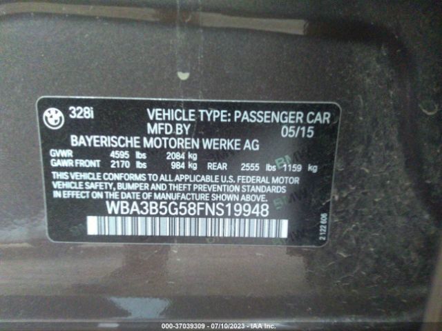 WBA3B5G58FNS19948 BMW 3 Series 328i Xdrive