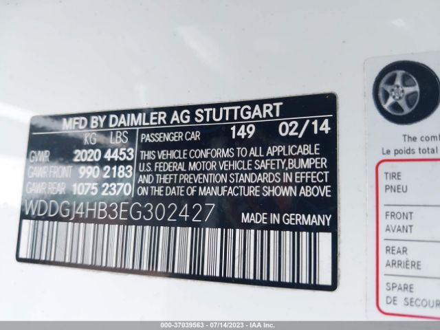 WDDGJ4HB3EG302427 Mercedes-Benz C-class C 250