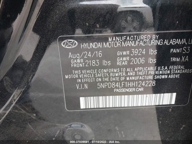 Hyundai ELANTRA SE 2017 5NPD84LF1HH124228 Image 15