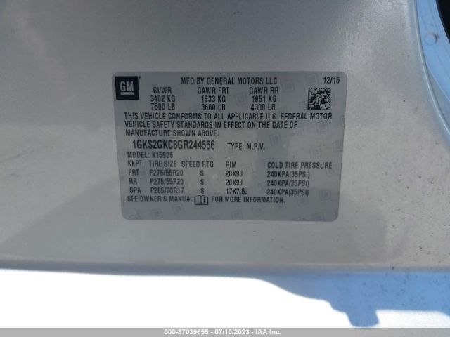 1GKS2GKC8GR244556 GMC Yukon Xl Slt