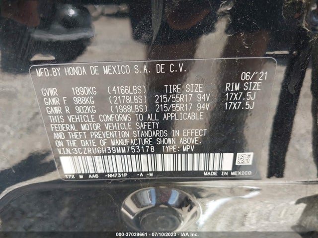 Honda HR-V LX 2021 3CZRU6H39MM753178 Image 16