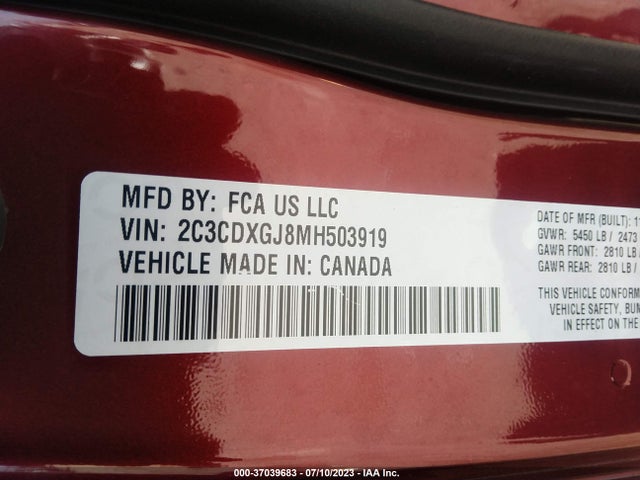 Dodge Charger Scat Pack Rwd 2021 2C3CDXGJ8MH503919 Image 9