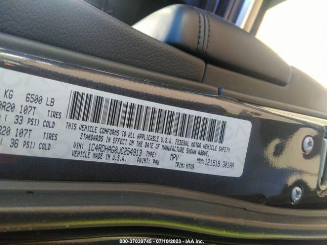 1C4RDHAG0JC254913 Dodge Durango Sxt