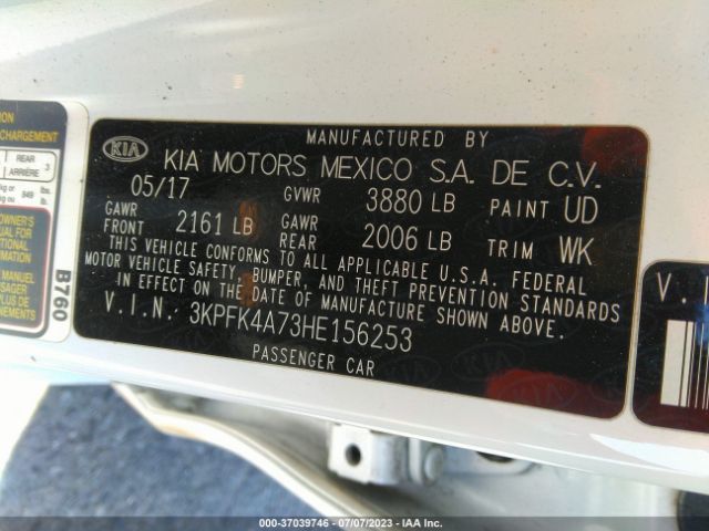 3KPFK4A73HE156253 KIA FORTE LX