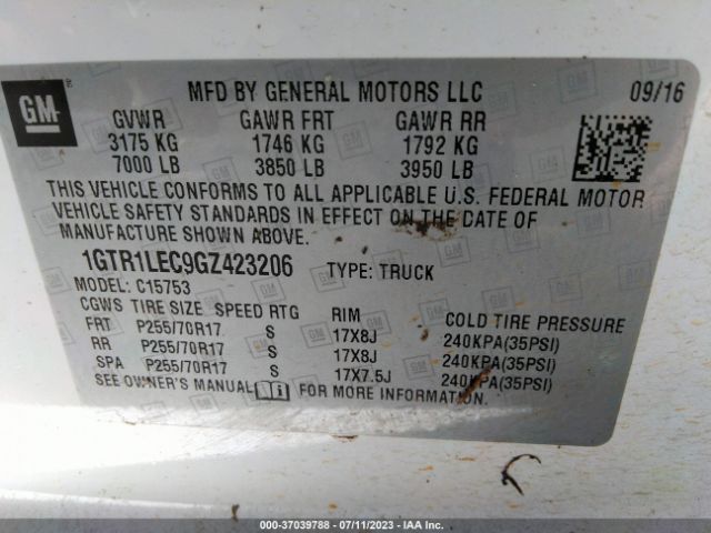 1GTR1LEC9GZ423206 GMC SIERRA 1500