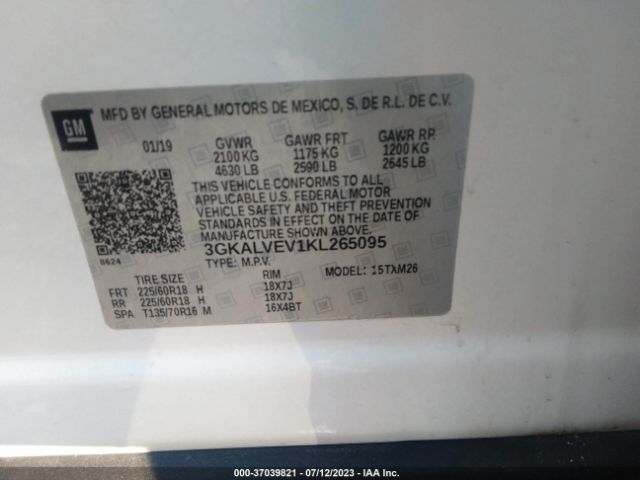 3GKALVEV1KL265095 GMC Terrain Slt
