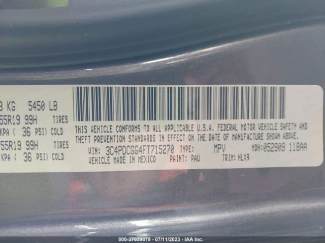 3C4PDCGG4FT715270 Dodge Journey Crossroad