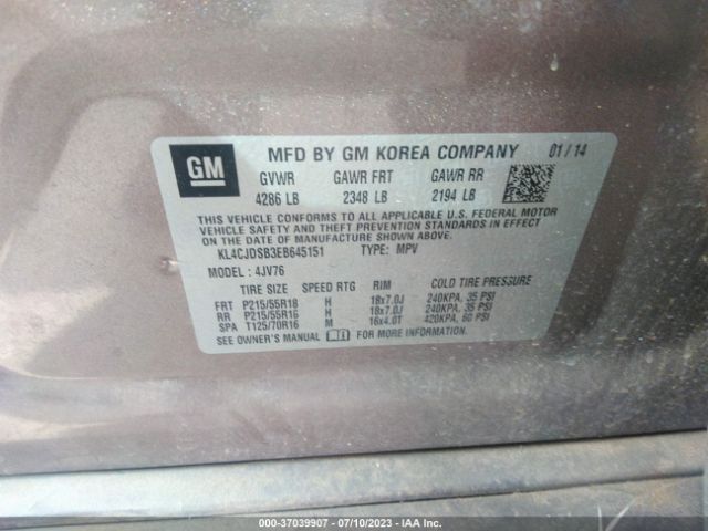 KL4CJDSB3EB645151 Buick Encore Premium