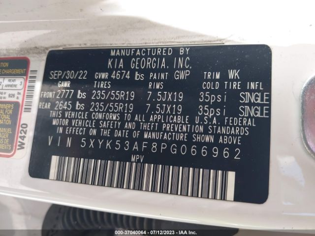 5XYK53AF8PG066962 KIA Sportage Sx-prestige