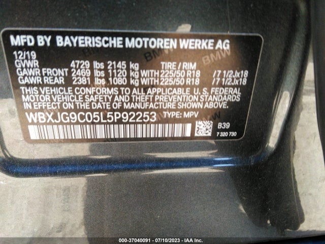 BMW X1 Xdrive28i 2020 аукцион фото