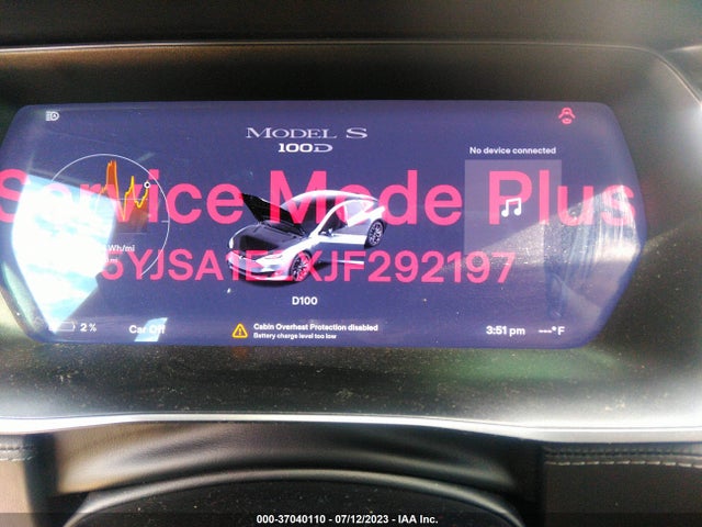 Tesla Model S 75d/100d/p100d 2018 5YJSA1E2XJF292197 Image 15
