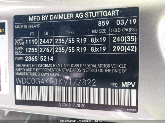 WDC0G4KB1KV177822 Mercedes-Benz Glc Glc 300