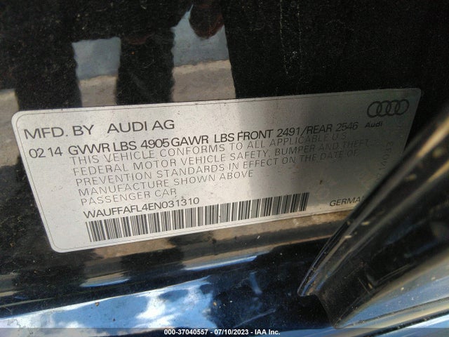 WAUFFAFL4EN031310 Audi A4 Premium Plus