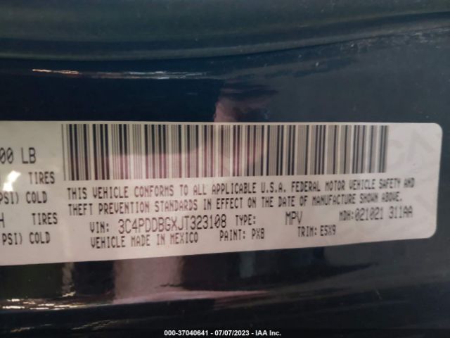 3C4PDDBGXJT323108 Dodge Journey Sxt