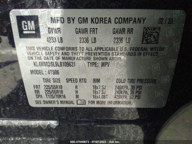 KL4MMDSL9LB109631 Buick Encore Gx Select
