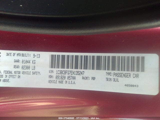 1C3BCBFG7EN135247 Chrysler 200 Limited