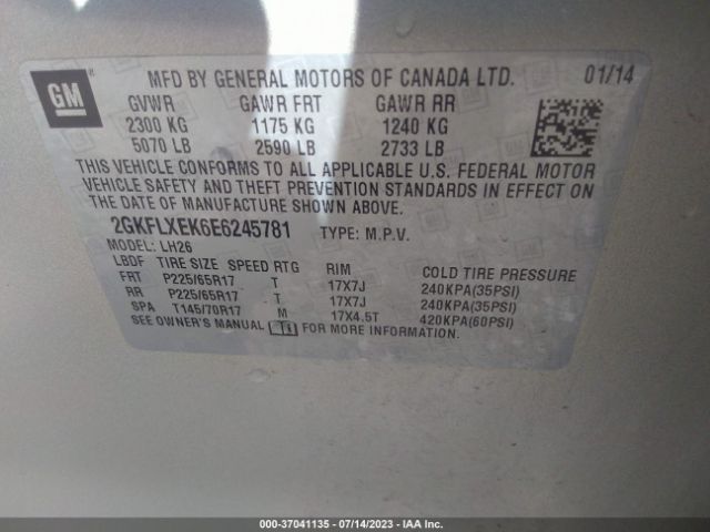 2GKFLXEK6E6245781 GMC Terrain Slt
