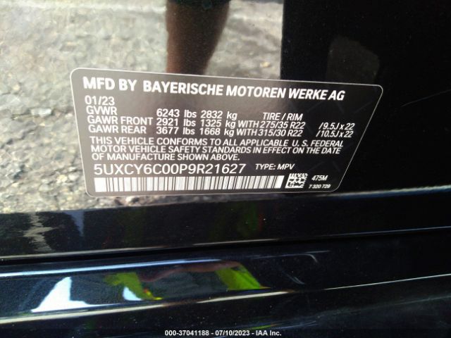 5UXCY6C00P9R21627 BMW X6 Xdrive40i