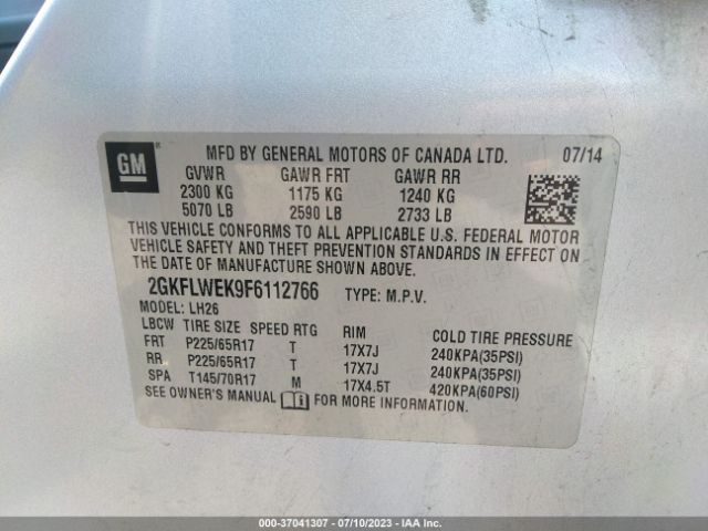 2GKFLWEK9F6112766 GMC Terrain Sle