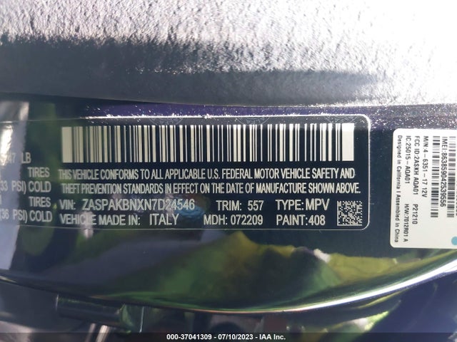 ZASPAKBNXN7D24546 Alfa Romeo Stelvio Veloce