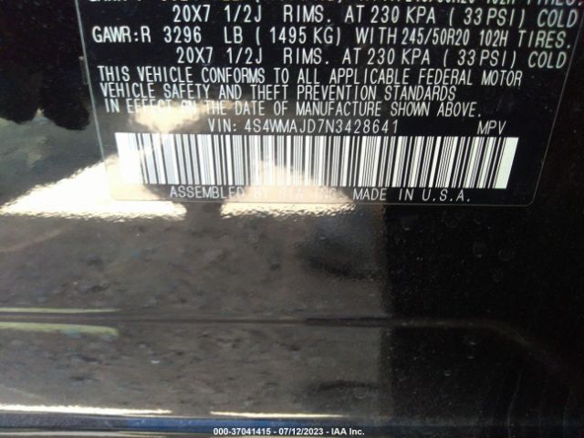 4S4WMAJD7N3428641 Subaru Ascent Onyx Edition