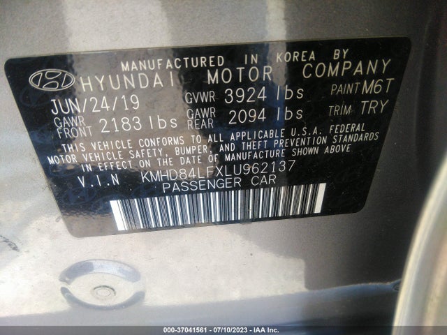 Hyundai Elantra Value Edition 2020 KMHD84LFXLU962137 Image 15