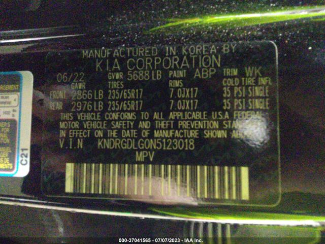 KNDRGDLG0N5123018 KIA Sorento Hybrid S