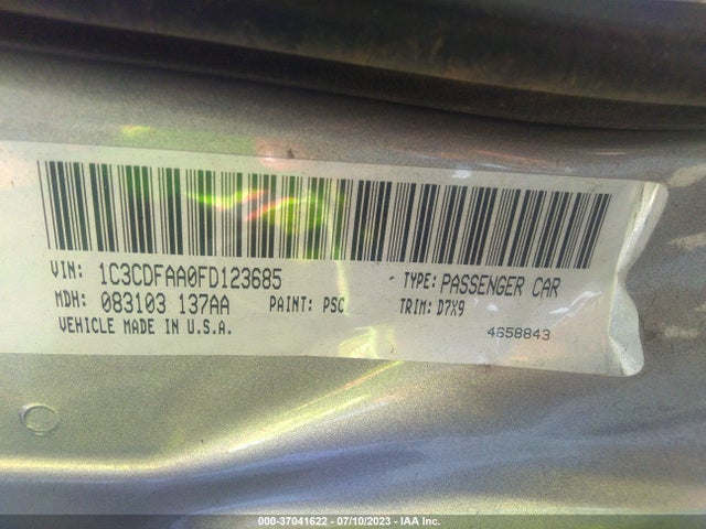 Dodge DART SE 2015 1C3CDFAA0FD123685 Image 10