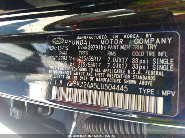 Hyundai Kona Sel 2020 KM8K22AA5LU504445 Image 9