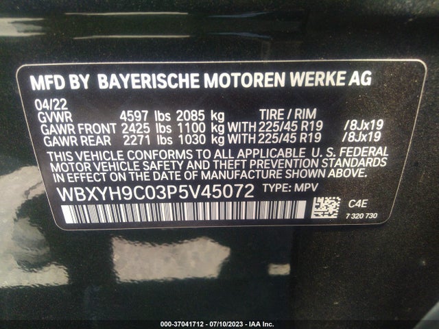 2023 BMW X2, VIN: WBXYH9C03P5V45072